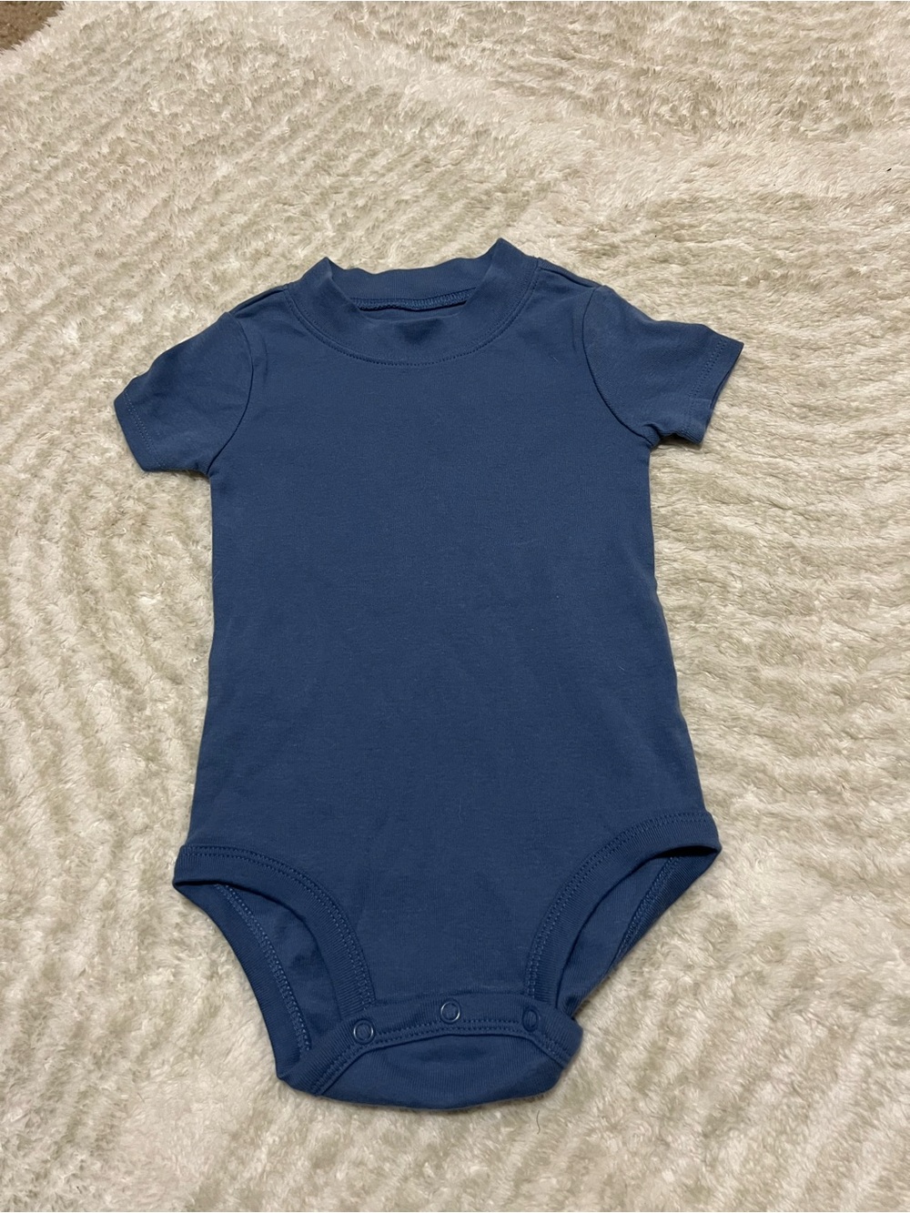 Carter's Solid Navy Short-Sleeve Baby Bodysuit